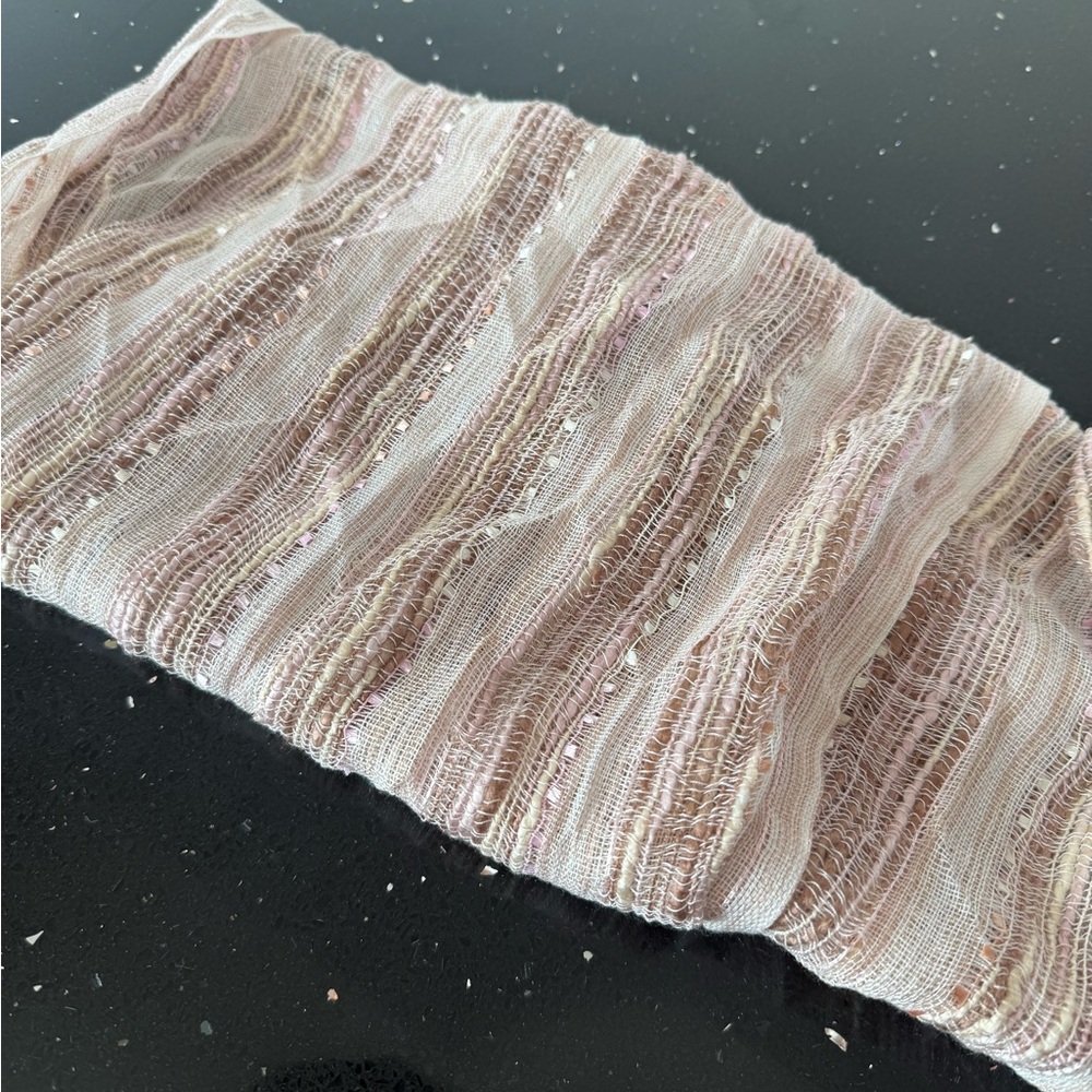 Elegant Pink and White Women's Scarf - Picture 5 of 5